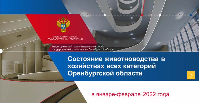 Состояние животноводства в хозяйствах всех категорий Оренбургской области в январе-феврале 2022 года